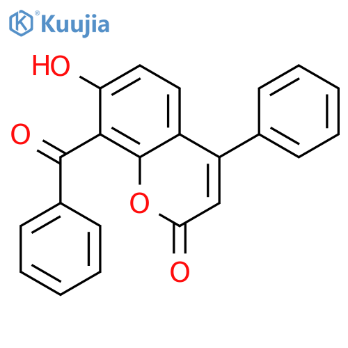 2H-1-Benzopyran-2-one, 8-benzoyl-7-hydroxy-4-phenyl- structure