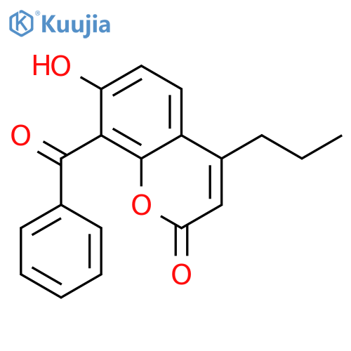 2H-1-Benzopyran-2-one, 8-benzoyl-7-hydroxy-4-propyl- structure