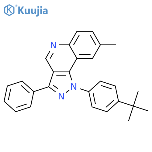 1-(4-tert-butylphenyl)-8-methyl-3-phenyl-1H-pyrazolo4,3-cquinoline structure