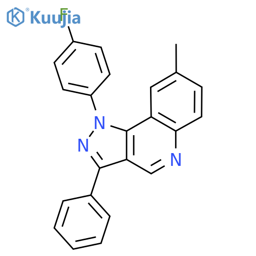 1-(4-fluorophenyl)-8-methyl-3-phenyl-1H-pyrazolo4,3-cquinoline structure