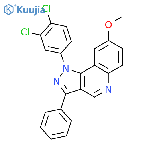 1-(3,4-dichlorophenyl)-8-methoxy-3-phenyl-1H-pyrazolo4,3-cquinoline structure