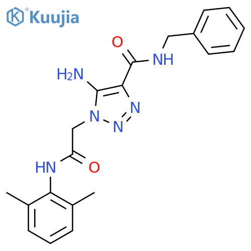 5-amino-N-benzyl-1-{(2,6-dimethylphenyl)carbamoylmethyl}-1H-1,2,3-triazole-4-carboxamide structure