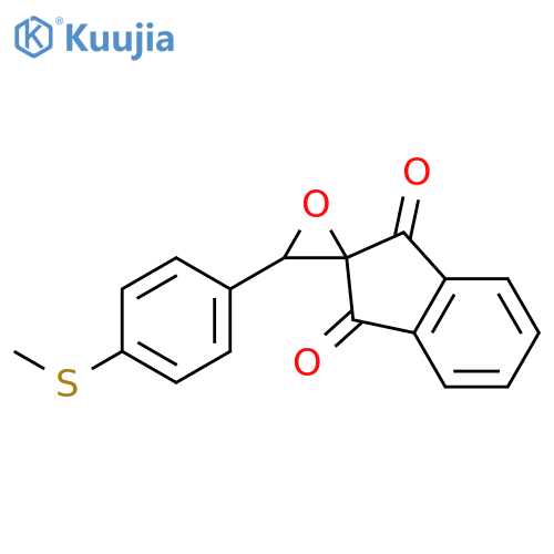 Spiro[2H-indene-2,2'-oxirane]-1,3-dione, 3'-[4-(methylthio)phenyl]- structure