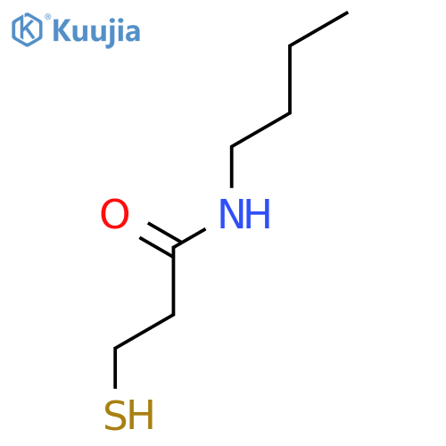 Propanamide, N-butyl-3-mercapto- structure