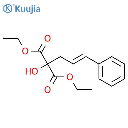 PROPANEDIOIC ACID, HYDROXY(3-PHENYL-2-PROPENYL)-, DIETHYL ESTER structure