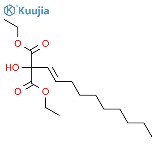 Propanedioic acid, 2-decenylhydroxy-, diethyl ester structure