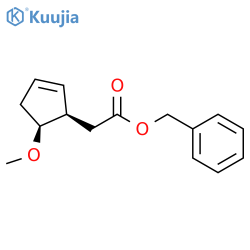 2-Cyclopentene-1-acetic acid, 5-methoxy-, phenylmethyl ester, cis- structure