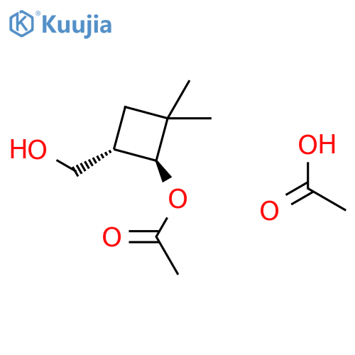 Cyclobutanemethanol, 2-(acetyloxy)-3,3-dimethyl-, acetate, trans- structure