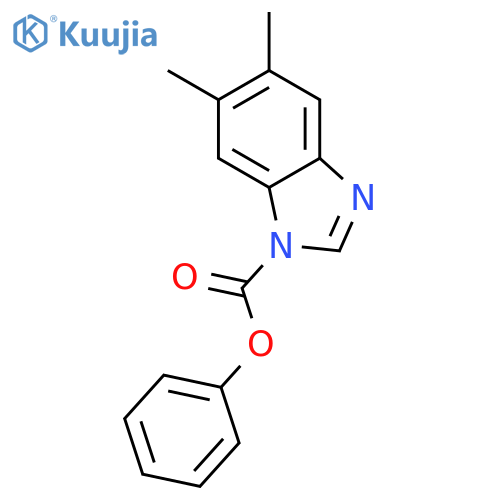 1H-BENZIMIDAZOLE-1-CARBOXYLIC ACID, 5,6-DIMETHYL-, PHENYL ESTER structure