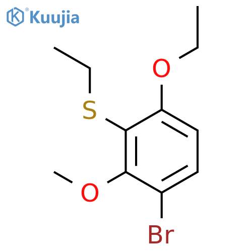 Benzene, 1-bromo-4-ethoxy-3-(ethylthio)-2-methoxy- structure