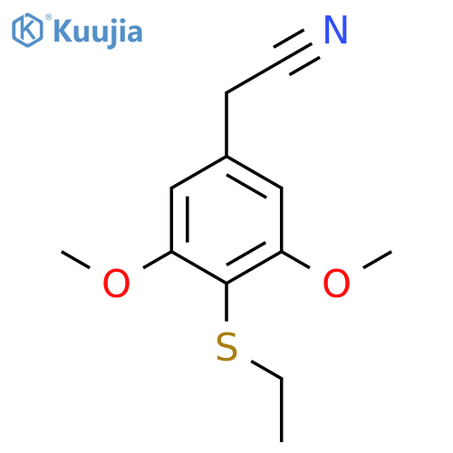 Benzeneacetonitrile, 4-(ethylthio)-3,5-dimethoxy- structure