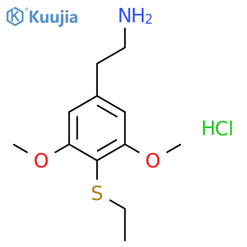 Benzeneethanamine, 4-(ethylthio)-3,5-dimethoxy-, hydrochloride structure