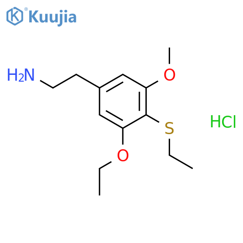 Benzeneethanamine, 3-ethoxy-4-(ethylthio)-5-methoxy-, hydrochloride structure