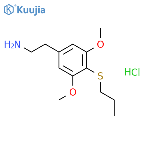 Benzeneethanamine, 3,5-dimethoxy-4-(propylthio)-, hydrochloride structure