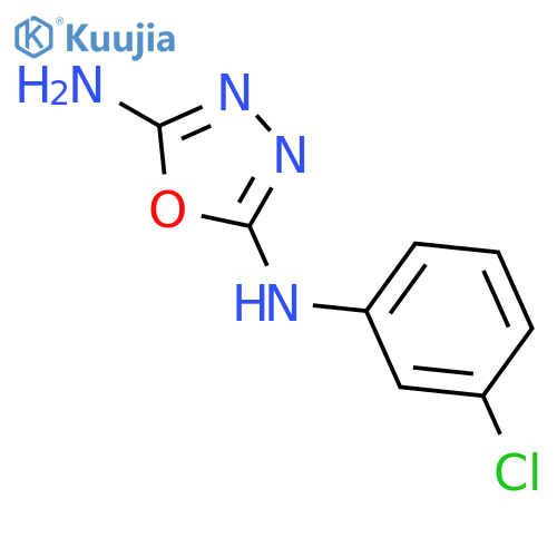 1,3,4-OXADIAZOLE-2,5-DIAMINE, N-(3-CHLOROPHENYL)- structure