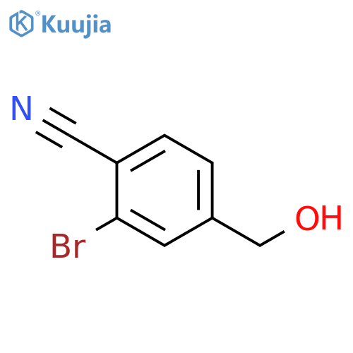 4-Bromo-2-(hydroxymethyl)benzonitrile structure