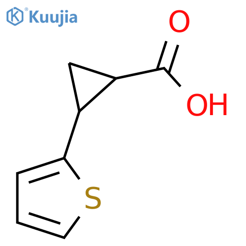 2-(thiophen-2-yl)cyclopropane-1-carboxylic acid structure