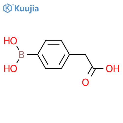 2-[4-(dihydroxyboranyl)phenyl]acetic acid structure