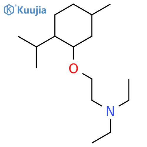 N,n-diethyl-2-(5-methyl-2-propan-2-ylcyclohexyl)oxyethanamine structure