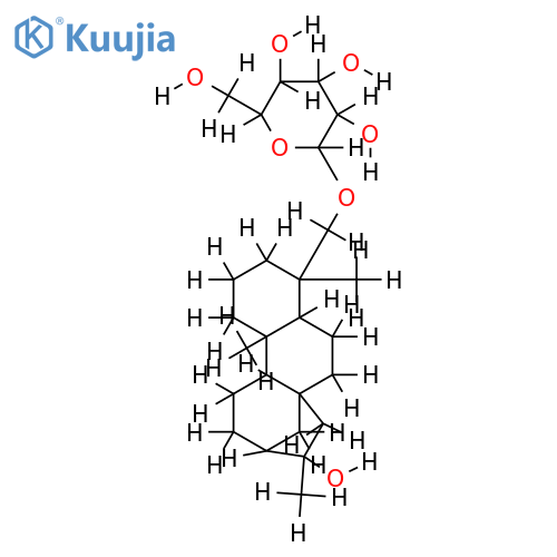 16alpha,19-dihydroxy-ent-kaurane 19-O-beta-D-glucopyranoside structure