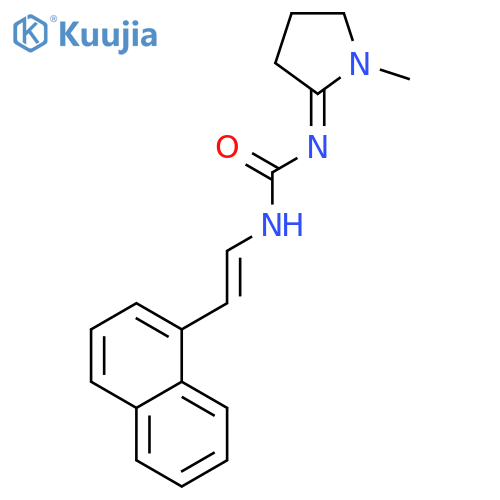 Urea, (1-methyl-2-pyrrolidinylidene)[2-(1-naphthalenyl)ethenyl]- structure