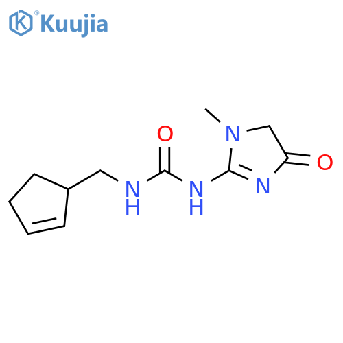 Urea, N-(2-cyclopenten-1-ylmethyl)-N'-(4,5-dihydro-1-methyl-4-oxo-1H-imidazol-2-yl)- structure