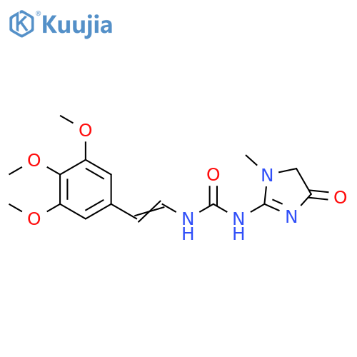 Urea, N-(4,5-dihydro-1-methyl-4-oxo-1H-imidazol-2-yl)-N'-[2-(3,4,5-trimethoxyphenyl)ethenyl]- structure