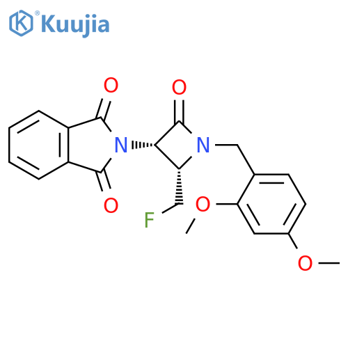 1H-Isoindole-1,3(2H)-dione, 2-[1-[(2,4-dimethoxyphenyl)methyl]-2-(fluoromethyl)-4-oxo-3-azetidinyl]-, cis- (9CI) structure