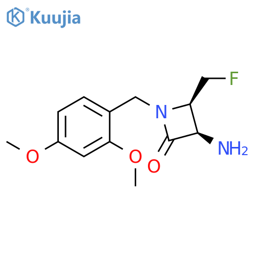 2-Azetidinone, 3-amino-1-[(2,4-dimethoxyphenyl)methyl]-4-(fluoromethyl)-, cis- (9CI) structure