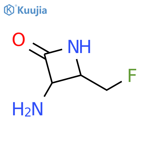 2-Azetidinone, 3-amino-4-(fluoromethyl)-, cis- structure