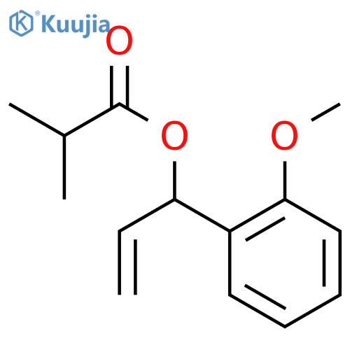 Propanoic acid, 2-methyl-, 1-(2-methoxyphenyl)-2-propenyl ester structure