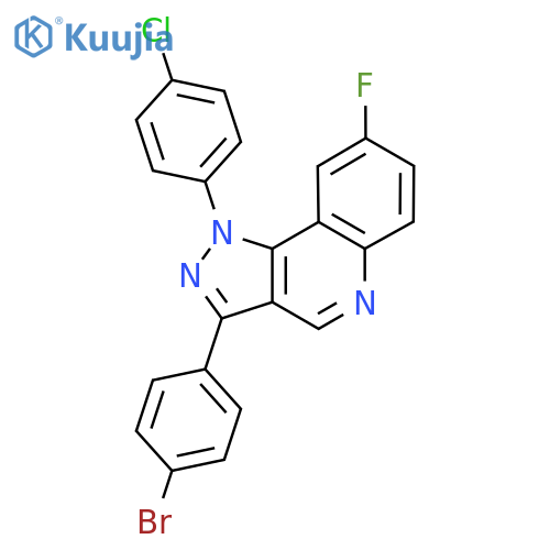 3-(4-bromophenyl)-1-(4-chlorophenyl)-8-fluoro-1H-pyrazolo4,3-cquinoline structure