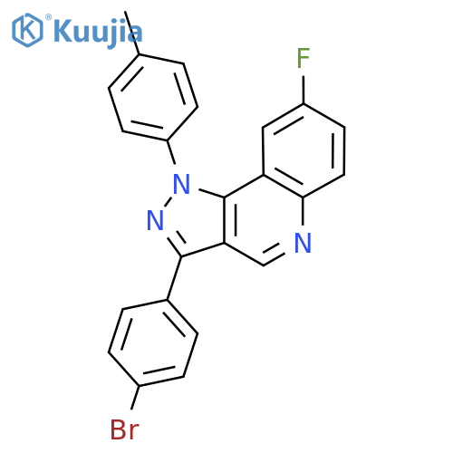 3-(4-bromophenyl)-8-fluoro-1-(4-methylphenyl)-1H-pyrazolo4,3-cquinoline structure