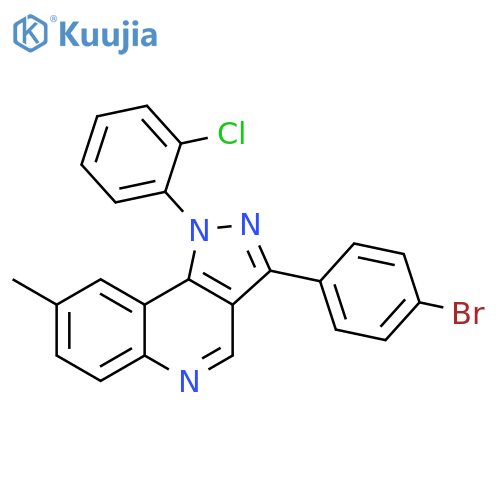 3-(4-bromophenyl)-1-(2-chlorophenyl)-8-methyl-1H-pyrazolo4,3-cquinoline structure
