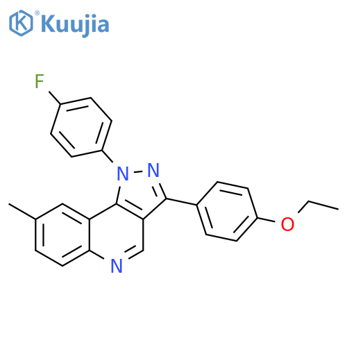 3-(4-ethoxyphenyl)-1-(4-fluorophenyl)-8-methyl-1H-pyrazolo4,3-cquinoline structure