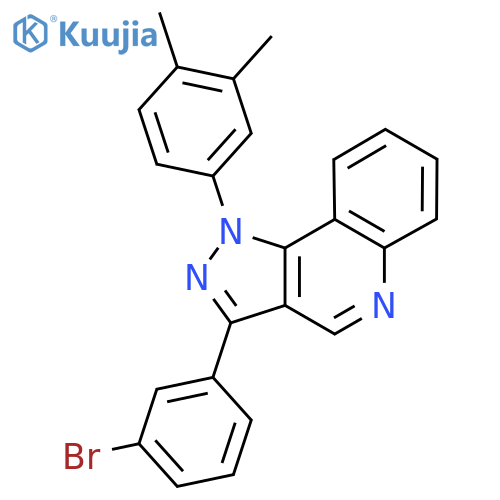3-(3-bromophenyl)-1-(3,4-dimethylphenyl)-1H-pyrazolo4,3-cquinoline structure