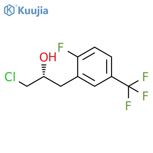Benzeneethanol, a-(chloromethyl)-2-fluoro-5-(trifluoromethyl)-, (aR)- structure