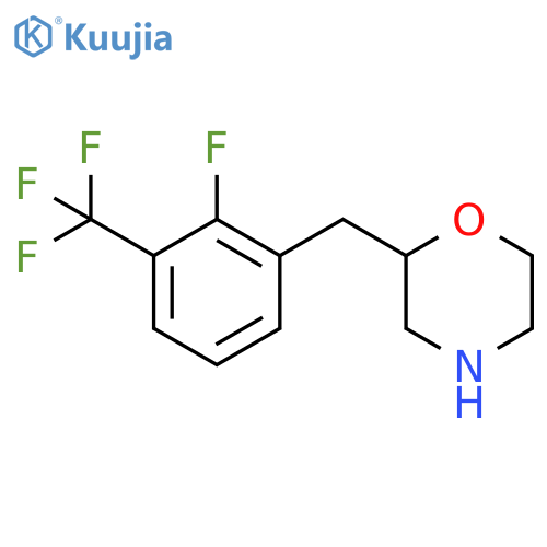 Morpholine, 2-[[2-fluoro-3-(trifluoromethyl)phenyl]methyl]-, (2R)- structure