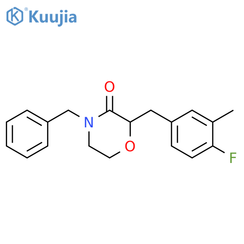 3-Morpholinone, 2-[(4-fluoro-3-methylphenyl)methyl]-4-(phenylmethyl)- structure