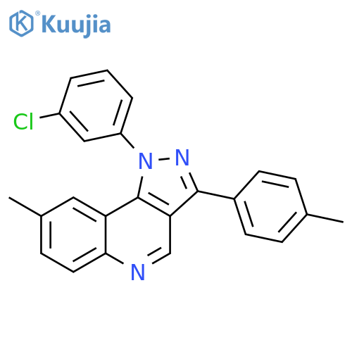 1-(3-chlorophenyl)-8-methyl-3-(4-methylphenyl)-1H-pyrazolo4,3-cquinoline structure
