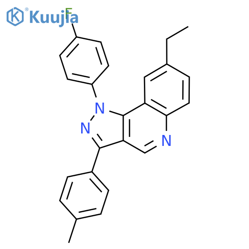 8-ethyl-1-(4-fluorophenyl)-3-(4-methylphenyl)-1H-pyrazolo4,3-cquinoline structure