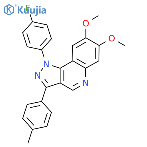 1-(4-fluorophenyl)-7,8-dimethoxy-3-(4-methylphenyl)-1H-pyrazolo4,3-cquinoline structure