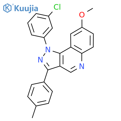 1-(3-chlorophenyl)-8-methoxy-3-(4-methylphenyl)-1H-pyrazolo4,3-cquinoline structure