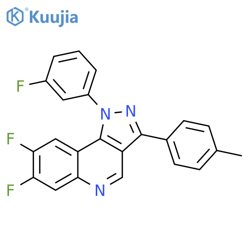 7,8-difluoro-1-(3-fluorophenyl)-3-(4-methylphenyl)-1H-pyrazolo4,3-cquinoline structure