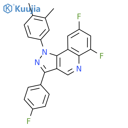 1-(3,4-dimethylphenyl)-6,8-difluoro-3-(4-fluorophenyl)-1H-pyrazolo4,3-cquinoline structure