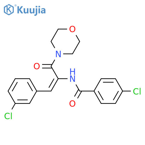 Benzamide,4-chloro-N-[2-(3-chlorophenyl)-1-(4-morpholinylcarbonyl)ethenyl]- structure