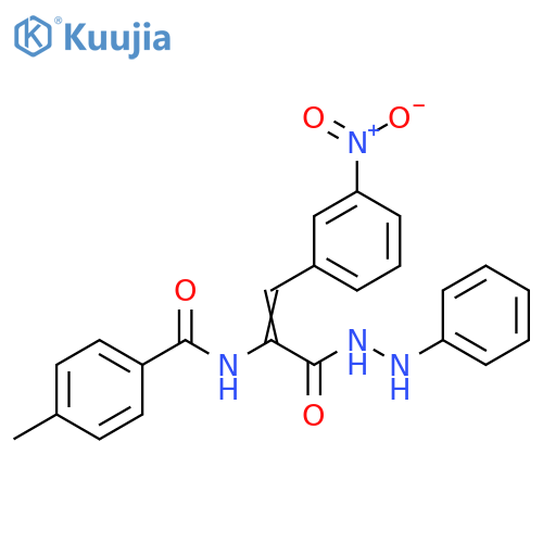 2-Propenoic acid, 2-[(4-methylbenzoyl)amino]-3-(3-nitrophenyl)-, 2-phenylhydrazide structure