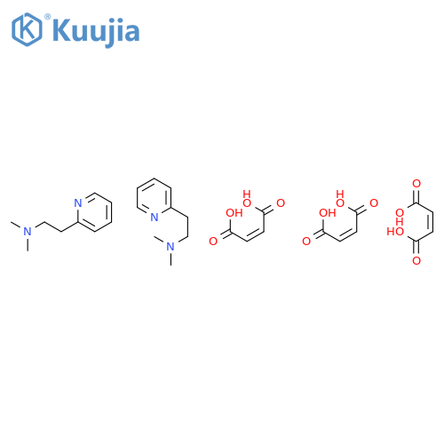 2-Pyridineethanamine, N,N-dimethyl-, (2Z)-2-butenedioate (2:3) structure