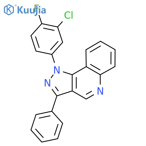 1-(3-chloro-4-fluorophenyl)-3-phenyl-1H-pyrazolo4,3-cquinoline structure