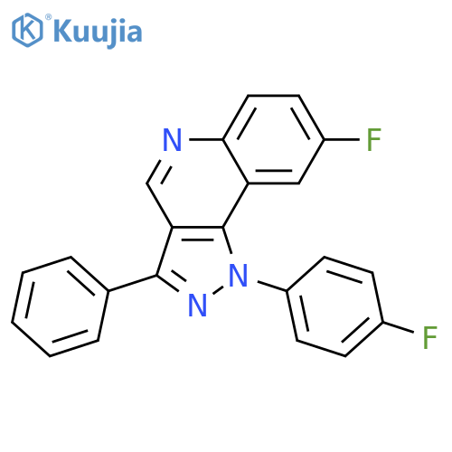 8-fluoro-1-(4-fluorophenyl)-3-phenyl-1H-pyrazolo4,3-cquinoline structure